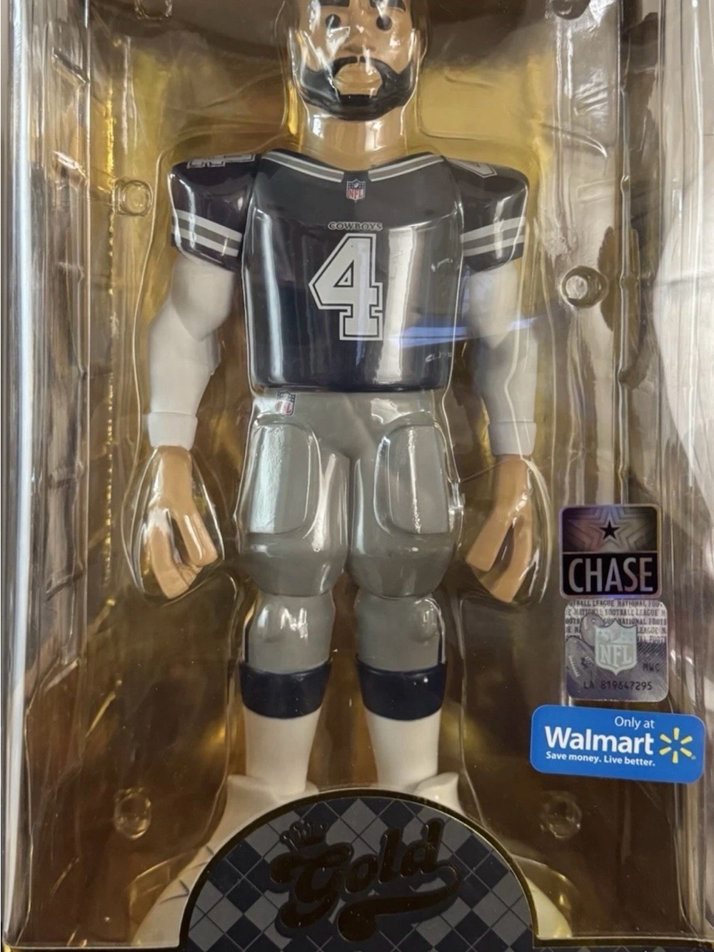 Funko Gold Dak Prescott #4 Dallas Cowboys 12” vinyl collectible Figurine